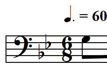 melodic dictation compound meter intermediate example 4 start